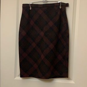 Plaid pencil skirt